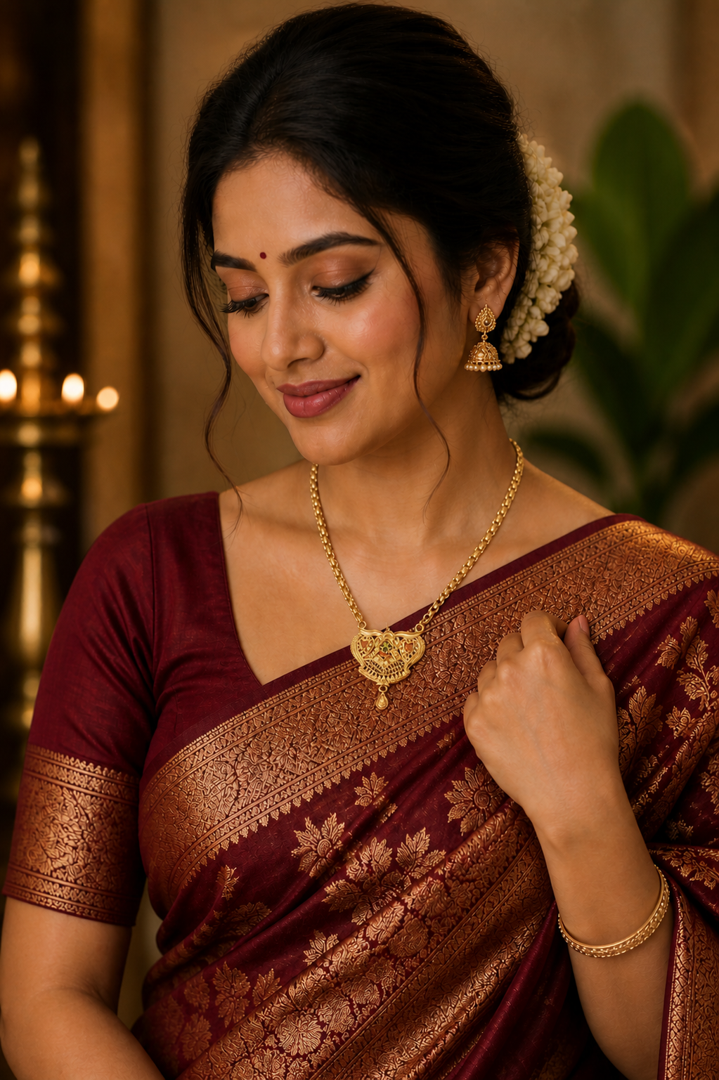 Traditional Gold plated Ki Mala Design With Chen Ladi Long Mangalsutra